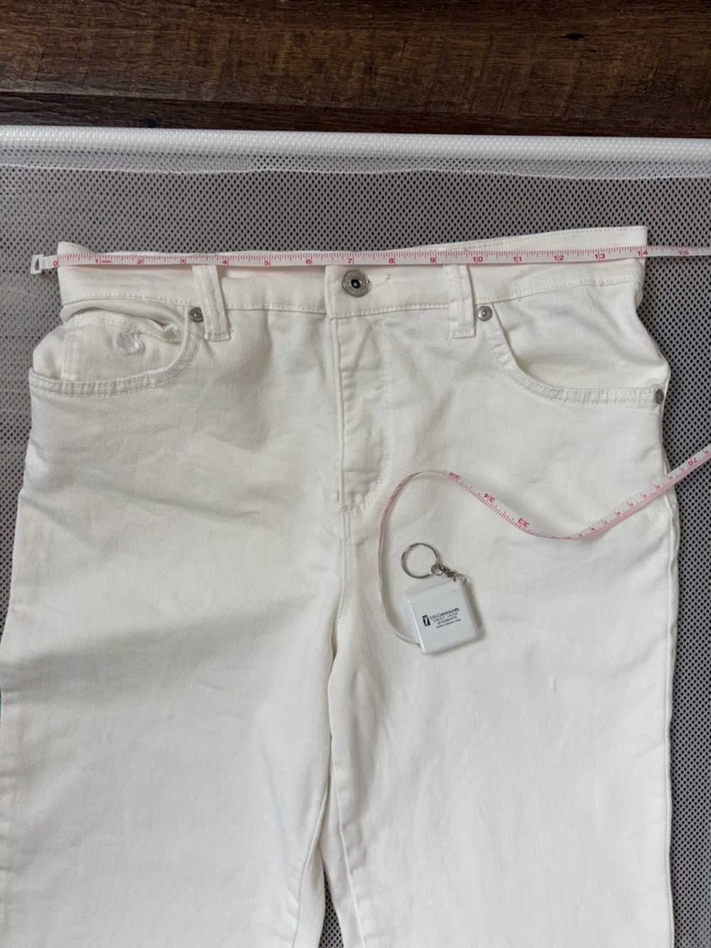 Gloria Vanderbilt White Amanda Capri High-Waist Cropped Stretch Denim Pants Sz 4 - Picture 11 of 16
